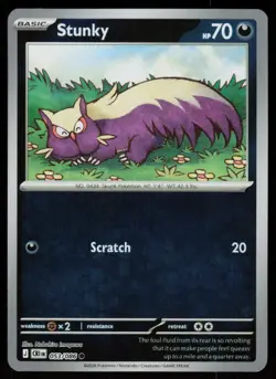 Stunky 053/086 Common Chaos Rising Pokemon Reverse Holo Near Mint - Image 1