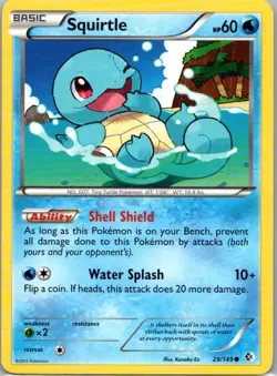 Pokemon TCG Squirtle 29/149 Boundaries Crossed LP - Image 1