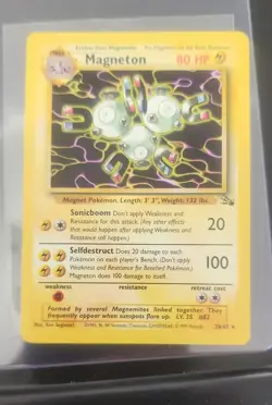Magneton 26/62 Fossil Non-holo Vintage Pokemon - Image 1