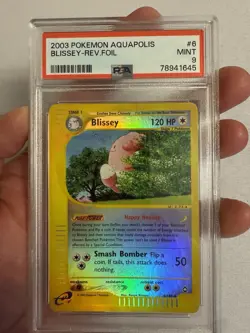 2003 Pokemon Blissey Reverse Holo Rare E Reader Aquapolis 6/147 PSA 9 Mint! WOTC - Image 1