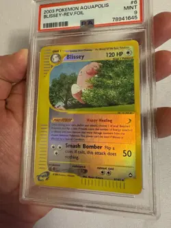 2003 Pokemon Blissey Reverse Holo Rare E Reader Aquapolis 6/147 PSA 9 Mint! WOTC - Image 3