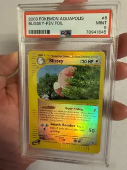2003 Pokemon Blissey Reverse Holo Rare E Reader Aquapolis 6/147 PSA 9 Mint! WOTC - Image 4