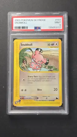 PSA 9 Snubbull 101/144 Skyridge Common Pokemon 2003 - Image 1