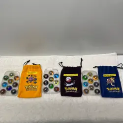 Vintage 1999-2000 Pokemon Marble LOT OF 27 And 3 Pouches - Image 1