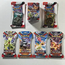 Pokemon TCG: Obsidian Flames Booster Bundle 2x 3-Pack Blister 4 Art Sleeved New - Image 2