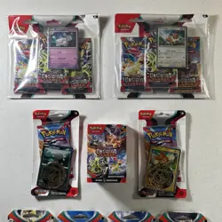 Pokemon TCG: Obsidian Flames Booster Bundle 2x 3-Pack Blister 4 Art Sleeved New - Image 3