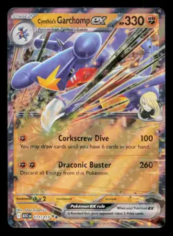 Cynthia's Garchomp ex Double Rare Ascended Heroes ASC 111/217 Pokemon NM 2026 - Image 1