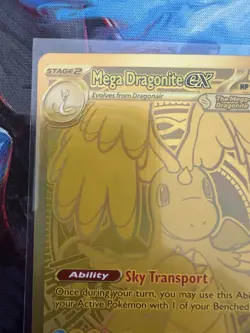 Mega Dragonite EX Dragonite ASC 295/217 Secret Rare Gold Full Art Holo HP 370 - Image 2