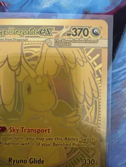 Mega Dragonite EX Dragonite ASC 295/217 Secret Rare Gold Full Art Holo HP 370 - Image 3
