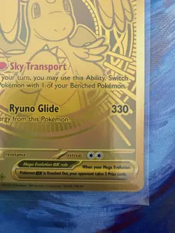 Mega Dragonite EX Dragonite ASC 295/217 Secret Rare Gold Full Art Holo HP 370 - Image 4