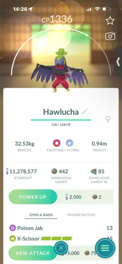 Pokemon Go Shiny Hawchlow - Image 1