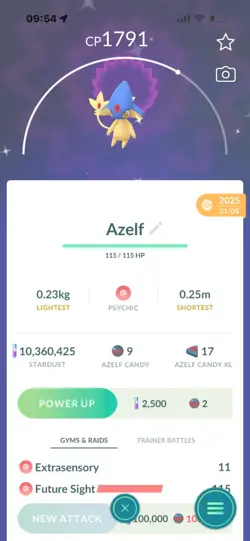 Pokemon Go Legendary Shiny Azelf - Image 1