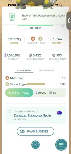 Pokemon Go Shiny Rhyperior ( Max CP) - Image 2