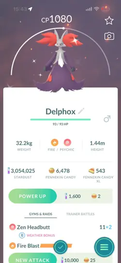Pokemon Go Shiny Delphox - Image 1