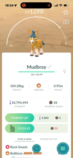 Pokemon Go Shiny Mudbray - Image 1