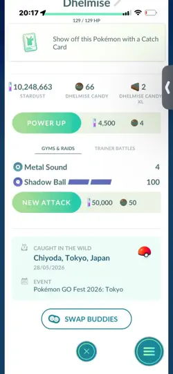 Pokemon Go Shiny Dhelmise - Image 2