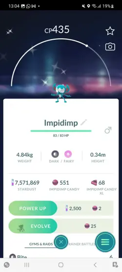 Pokemon Go Shiny Impidimp - Image 1
