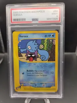 2003 POKEMON AQUAPOLIS #84 HORSEA PSA 9 - Image 1