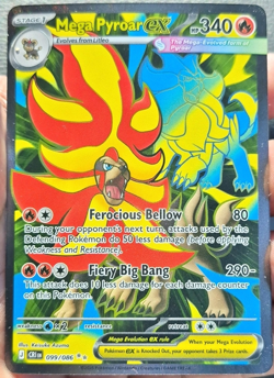 Mega Pyroar EX 099/086 Evolutions Secret Rare Full Art Holo EX English - Image 1