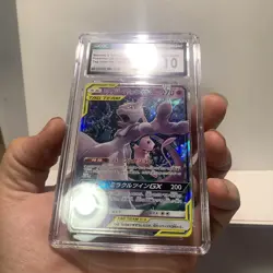 Pokemon Company CGC 10 Mewtwo & Mew GX 052/173 Tag All Stars Holo JP 2019 - Image 3