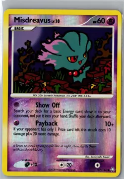 Misdreavus 107/146 Common Legends Awakened Pokemon Reverse Holo Near Mint - Image 1