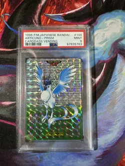 Articuno Prism 144 Carddass Vending 1996 Japanese Bandai PSA 9 Mint - Image 1