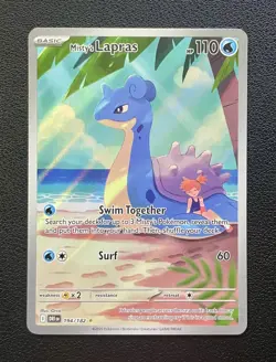 Pokemon TCG: Misty's Lapras Illustration Rare Destined Rivals 194/182 Pack Fresh - Image 1