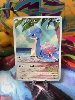 Pokemon TCG: Misty's Lapras Destined Rivals Illustration Rare 194/182 - Image 1