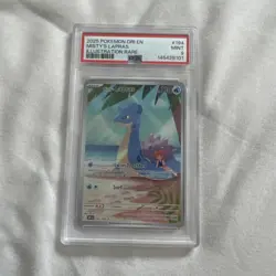 Pokemon TCG Misty's Lapras 194/182 Destined Rivals Illustration Rare Card PSA 9 - Image 1