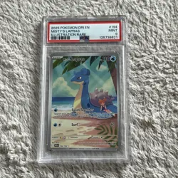 PSA 9 Misty's Lapras 194/182 Destined Rivals Illustration Rare Pokemon TCG MINT - Image 1