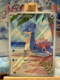 Pokemon TCG Misty's Lapras 194/182 Destined Rivals IR Holo Full Art Pack fresh - Image 1