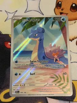 Pokemon TCG Misty's Lapras 194/182 Destined Rivals IR Holo Full Art Pack fresh - Image 3