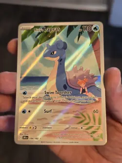 Pokemon TCG Misty's Lapras 194/182 Destined Rivals IR Holo Full Art Pack fresh - Image 3