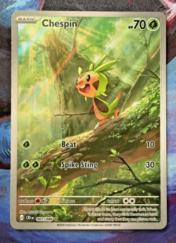 Pokemon TCG Chespin 087/086 Rising Chaos Illustration Rare Holo IR NM - Image 1