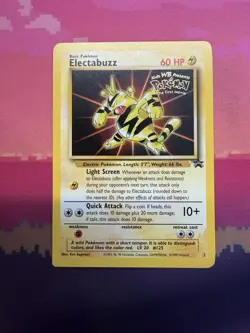 Pokemon Card Electabuzz Black Star Promo 2 WB Promo Near Mint - Image 1
