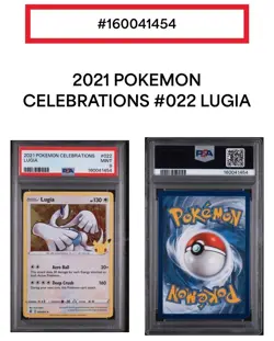 2021 Pokemon Lugia Celebrations 022/025 Lot of 2 Graded PSA 9 MINT Holo Cards - Image 1