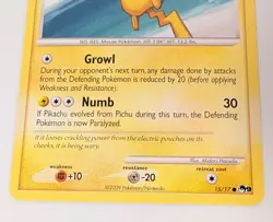Pikachu 15/17 POP Series 9 Non Holo 2009 Pokemon Card LP - Image 3