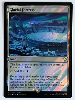 Glacial Fortress (Akh Afah) (SURGE FOIL) FIC 0400 Magic MtG Final Fantasy FFXIV - Image 1