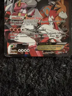 Pokemon TCG Team Magma's Groudon EX Holo Full Art Rare Card 15/34 DAMAGED - Image 2