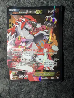 Pokemon TCG Team Magma's Groudon EX Holo Full Art Rare Card 15/34 DAMAGED - Image 4