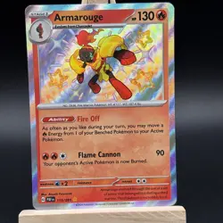 Pokemon TCG Armarouge Scarlet & Violet Paldean Fates Card 115/091 Baby Shiny - Image 2