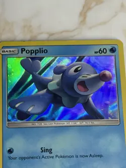 Pokemon Card Popplio SM03 Black Star Promo Sun & Moon Holo Rare - Image 4