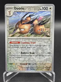 Pokemon TCG Dodrio 085/165 Scarlet & Violet 151 Reverse Holo Rare, NM Condition - Image 1