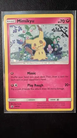 Pokemon TCG - Mimikyu SM163 Sun & Moon Holo Ultra Rare Black Star Promo NM - Image 1