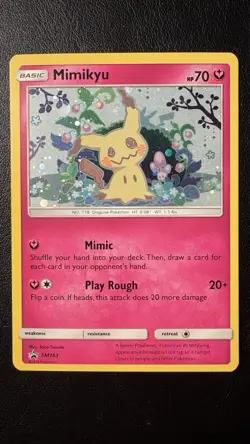 Pokemon TCG - Mimikyu SM163 Sun & Moon Holo Ultra Rare Black Star Promo NM - Image 3