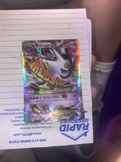Pokemon M Gengar EX XY166 XY Promo Full Art Holo Mega EX 210 HP - Image 3