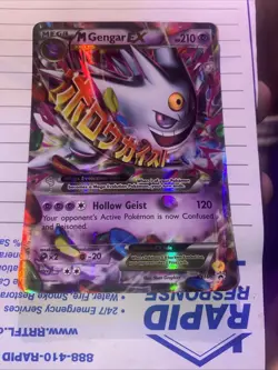 Pokemon M Gengar EX XY166 XY Promo Full Art Holo Mega EX 210 HP - Image 5