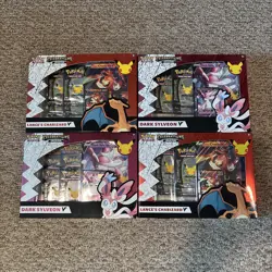 Pokemon TCG SW&SH Celebrations Collection 2-Dark Slyveon V 2-Lance’s Charizard V - Image 1