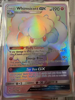 NM Near Mint Pokemon Whimsicott GX 226/214 Secret Rainbow Rare Unbroken Bonds - Image 1