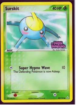 VINTAGE POKEMON SURSKIT 82/110 EX HOLON PHANTOMS -REVERSE HOLO-STAMPED NM - Image 1